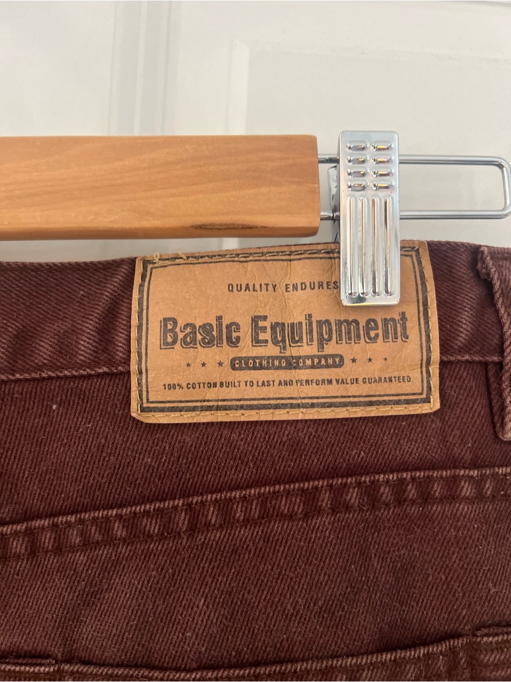 Vintage 100% Cotton Burgundy Basic Equipment Straight Leg Pants